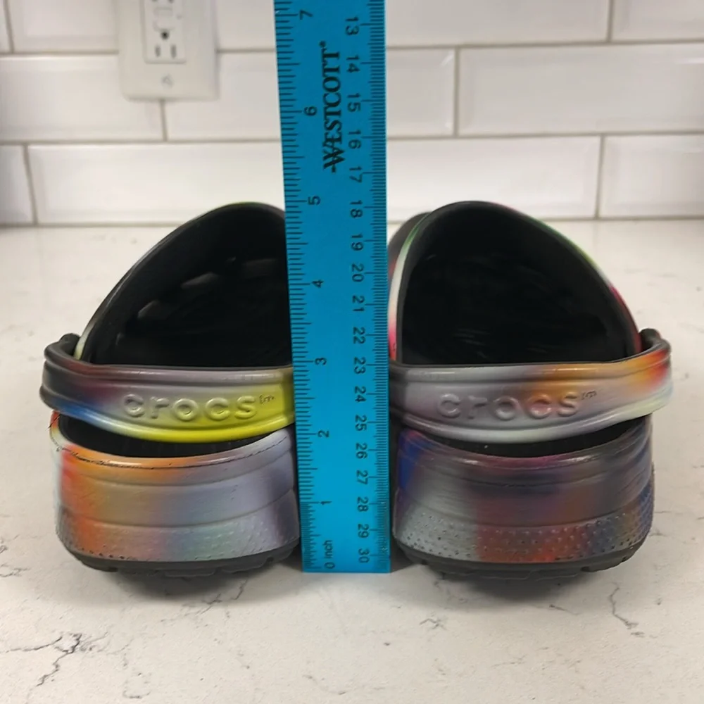 Crocs Classic Clog Solarized Tie Dye Unisex Women’s 12 - Mens 10 Black / Multi